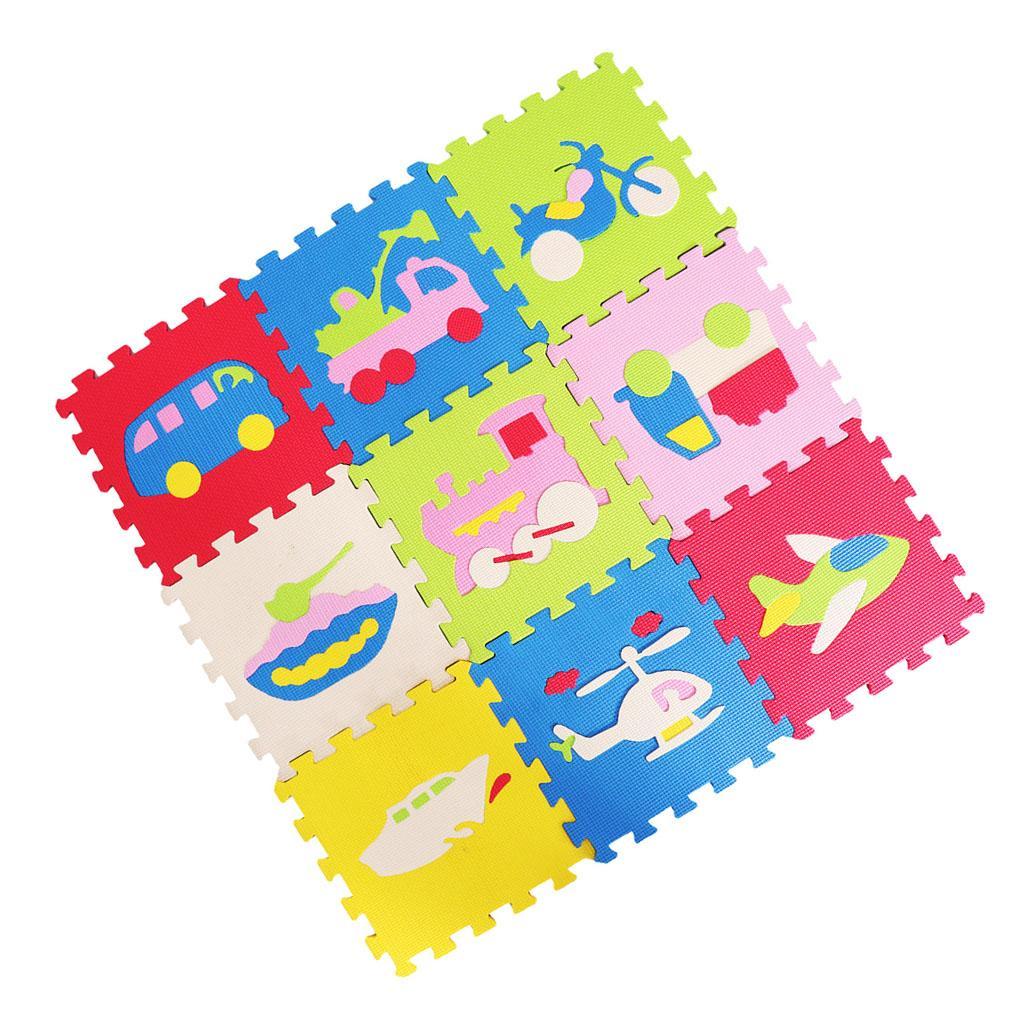 Eva Soft Foam Floor Play mats Interlocking Tiles Kids Nursery Puzzle Traffic-B