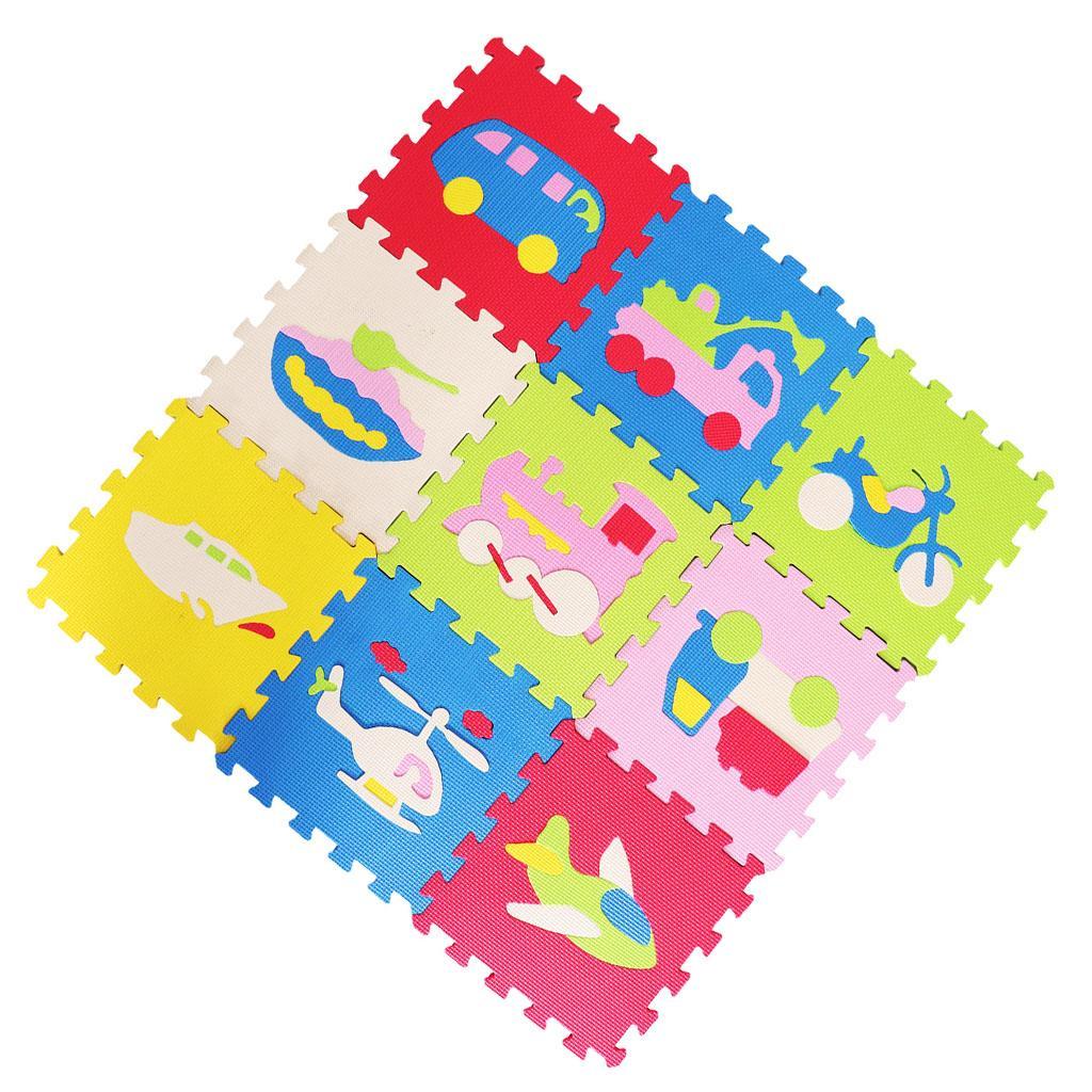 Eva Soft Foam Floor Play mats Interlocking Tiles Kids Nursery Puzzle Traffic-B