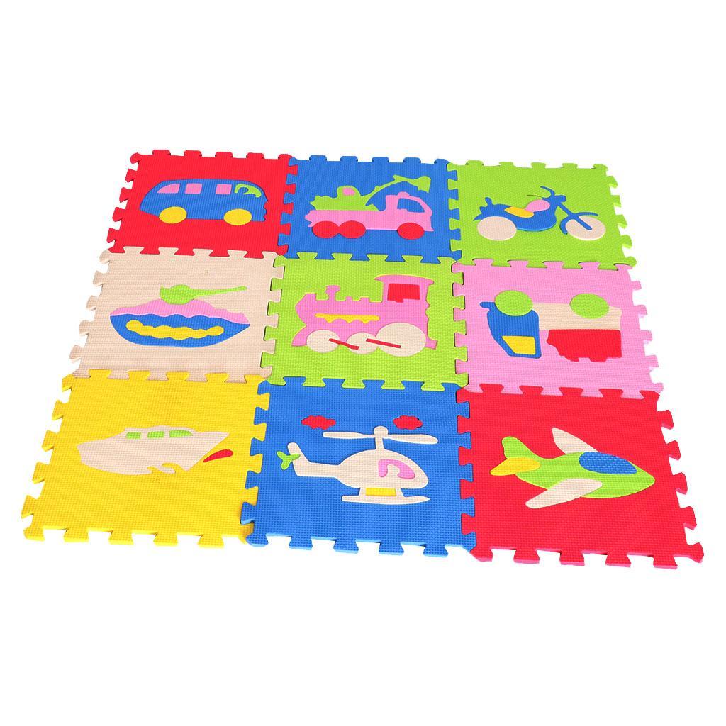 Eva Soft Foam Floor Play mats Interlocking Tiles Kids Nursery Puzzle Traffic-B