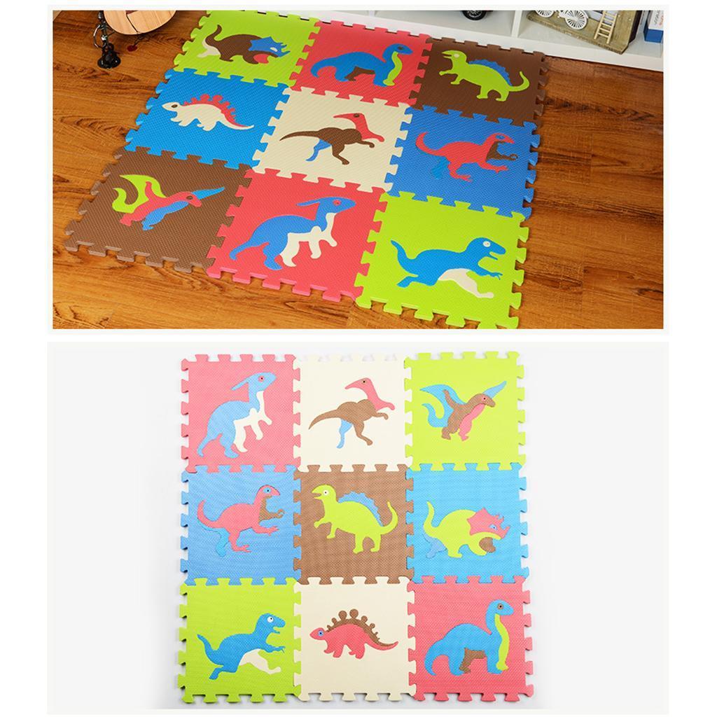 Eva Soft Foam Floor Play mats Interlocking Tiles Kids Nursery Puzzle Dinosaur