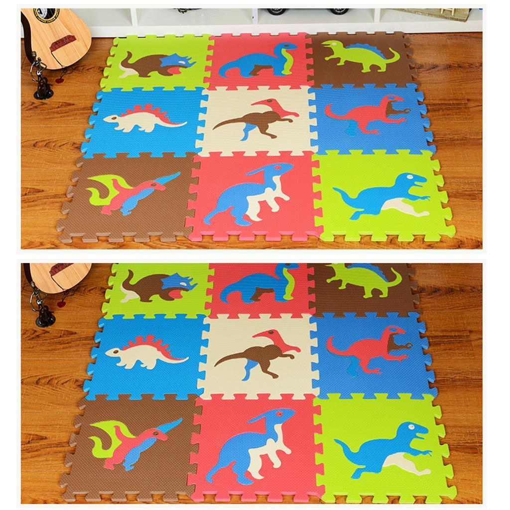 Eva Soft Foam Floor Play mats Interlocking Tiles Kids Nursery Puzzle Dinosaur