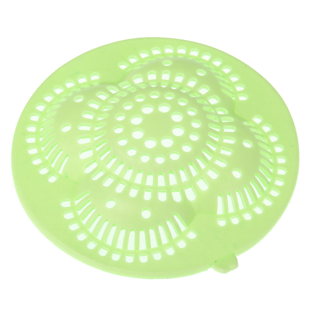 Kitchen Flower Shape Filter Sink Silicone Hair Stopper Net Floor Drain Green