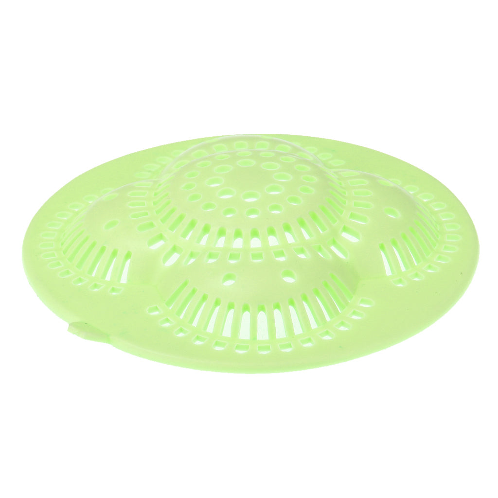 Kitchen Flower Shape Filter Sink Silicone Hair Stopper Net Floor Drain Green