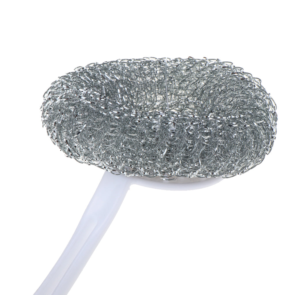Polishing Tool Steel Wire Ball Brush Cleaning Brush Rust Remover with Plastic Handle