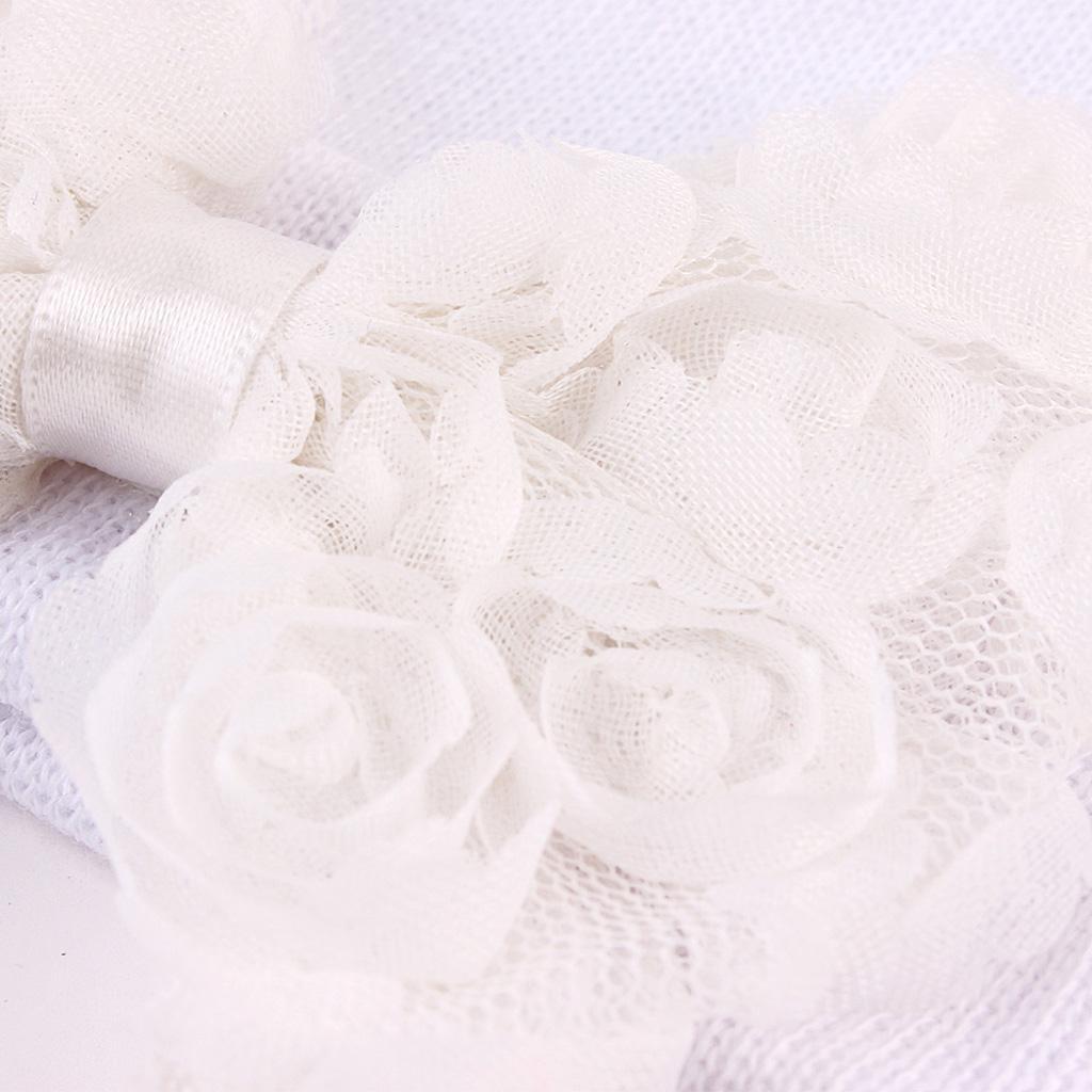 Cute Newborn Baby Hospital Hats Big Bow Knot Toddler Knit Cap White