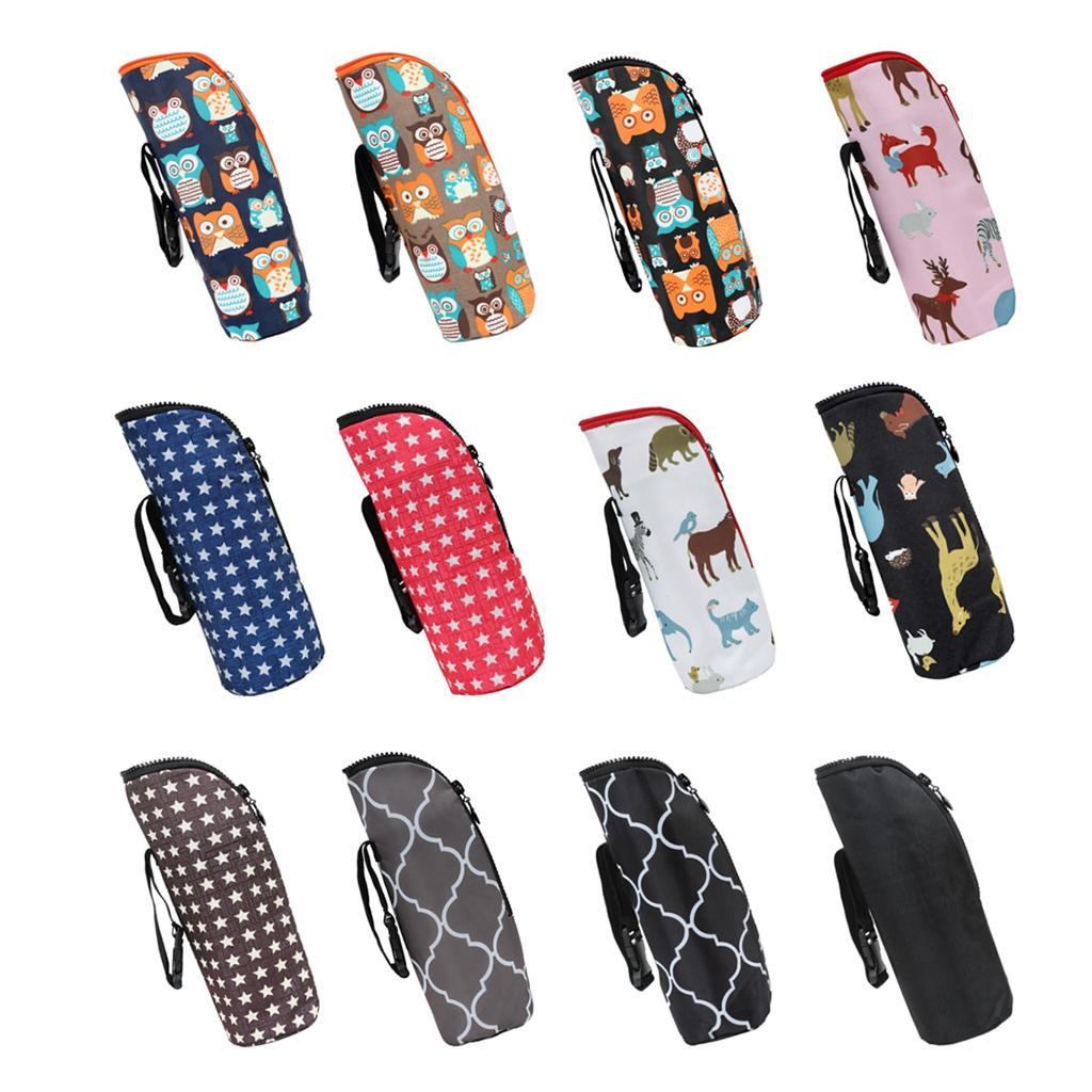 Baby Bottle Insulation Holder Bag Water Bottle Orange-Owl