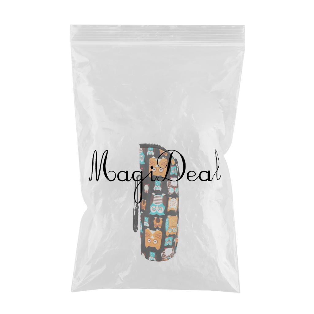 Baby Bottle Insulation Holder Bag Water Bottle Black-Owl