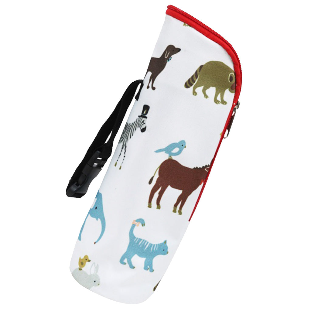 Baby Bottle Insulation Holder Bag Water Bottle Beige Animals