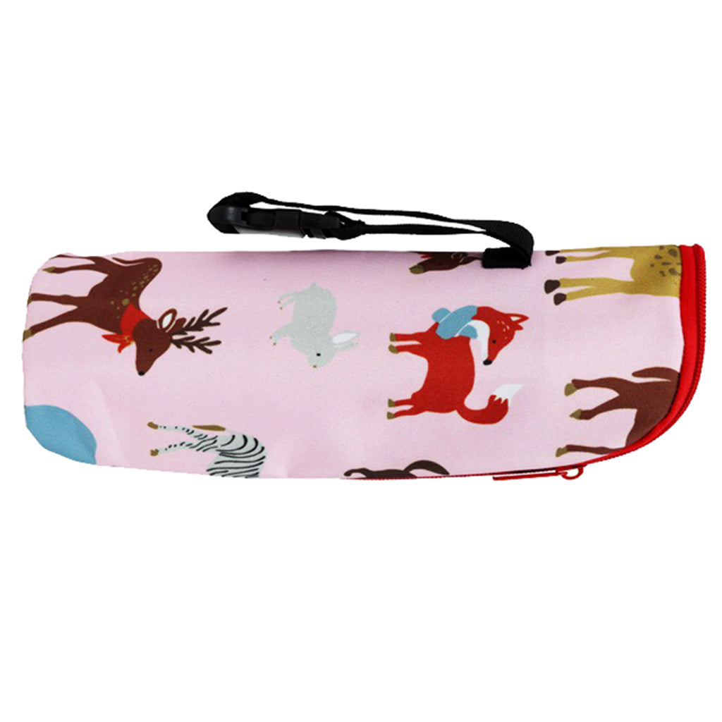 Baby Bottle Insulation Holder Bag Water Bottle Pink Animals