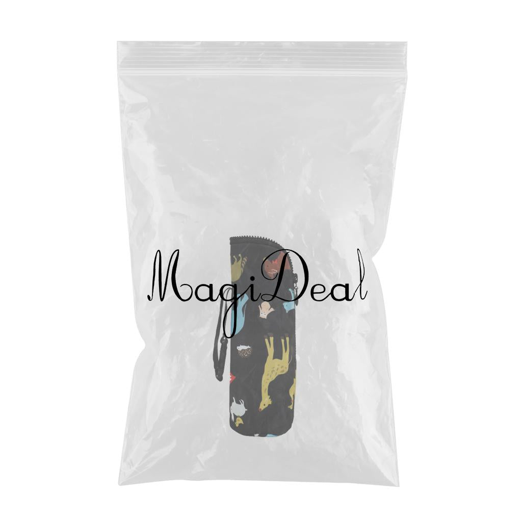 Baby Bottle Insulation Holder Bag Water Bottle Black Animals