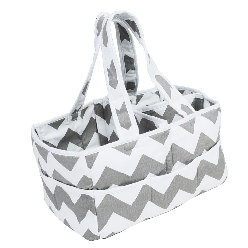 Baby Organizer Bag Diaper Nappy Changing Divider Storage White+Grey