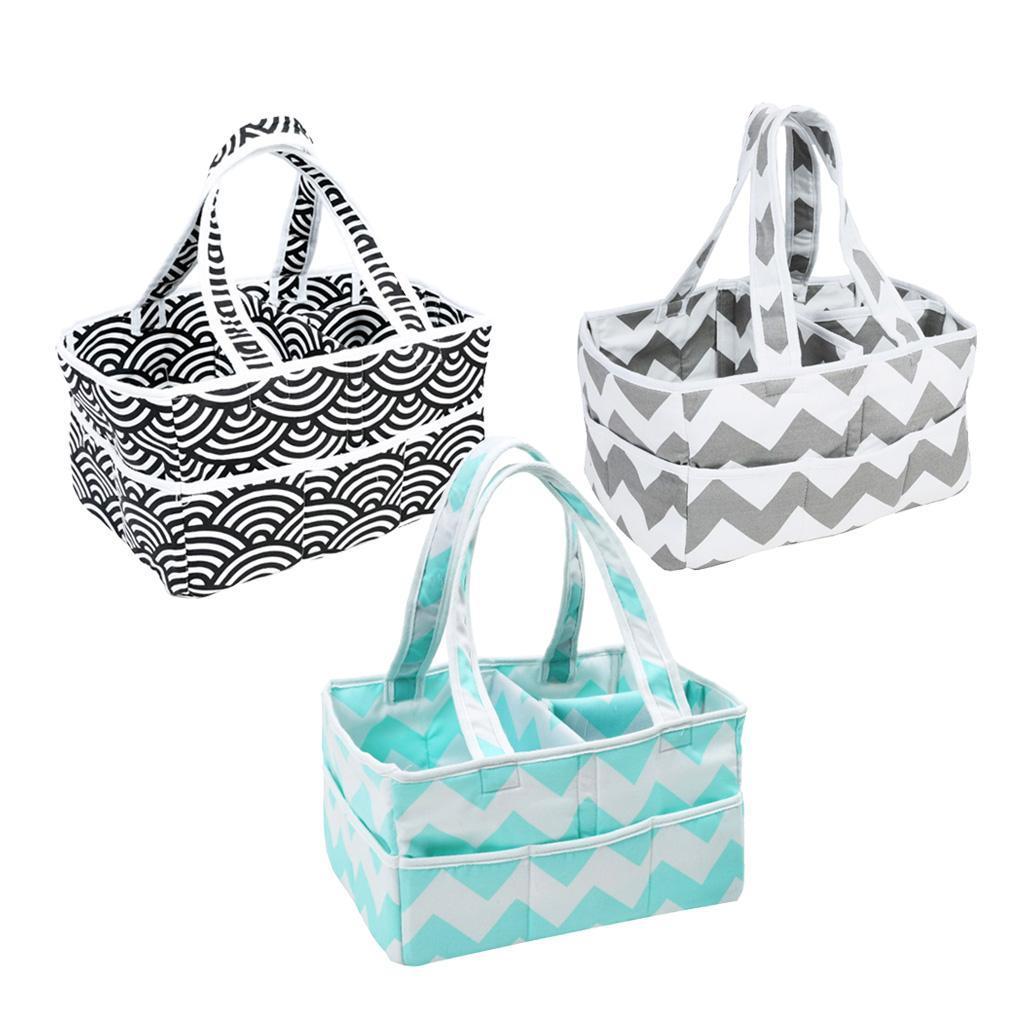 Baby Organizer Bag Diaper Nappy Changing Divider Storage White+Grey