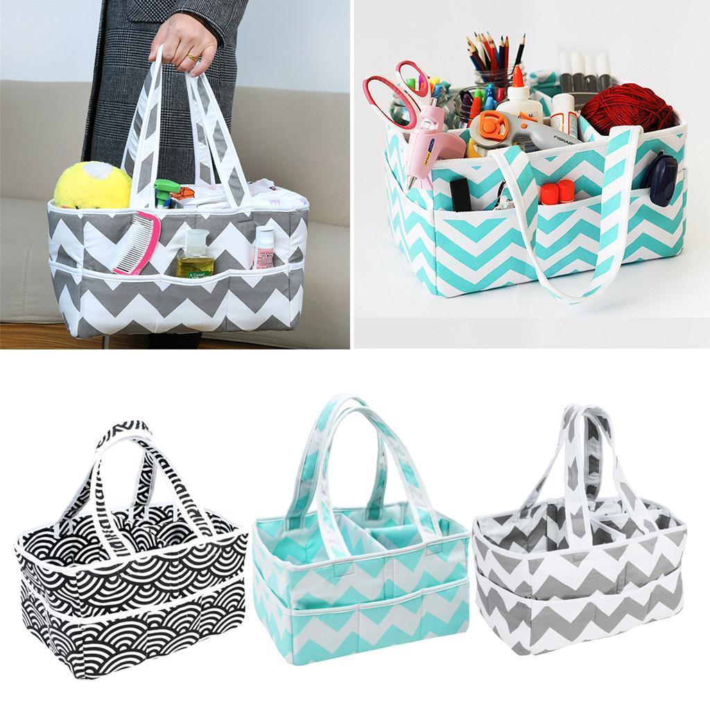 Baby Organizer Bag Diaper Nappy Changing Divider Storage White+Grey