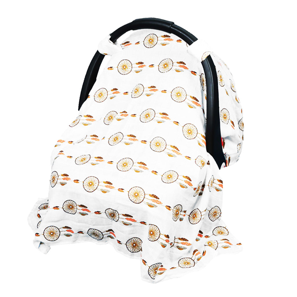 2 in 1 Carseat Canopy and Nursing Cover Up Round