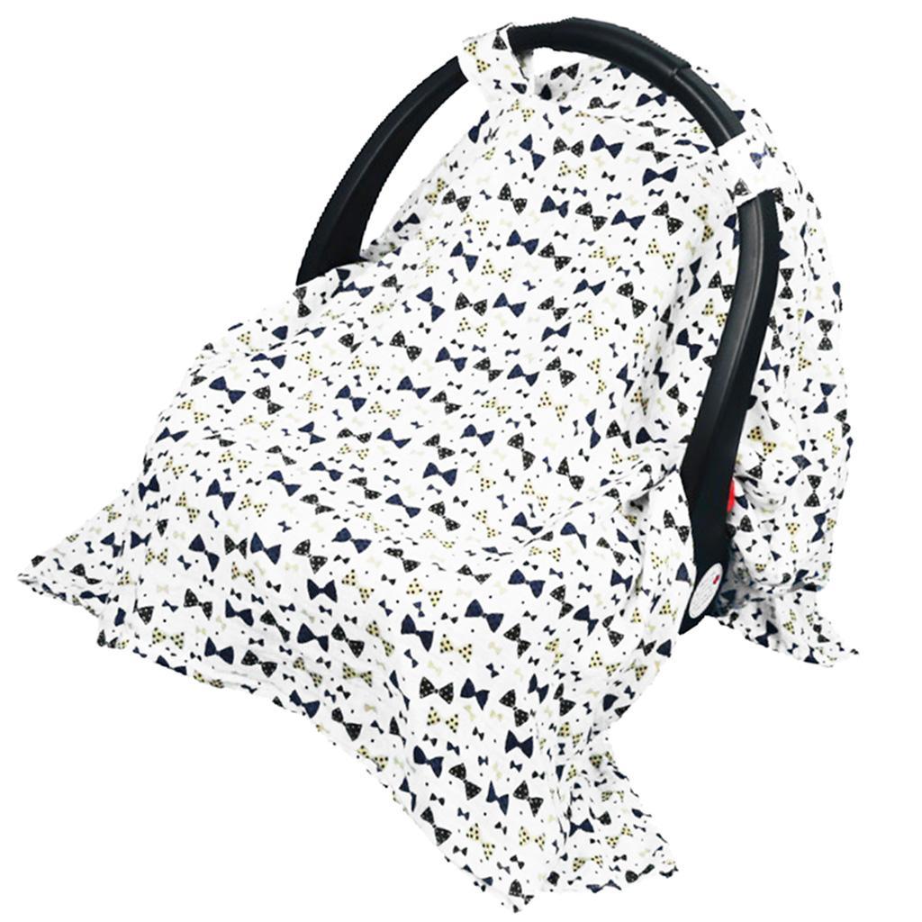 2 in 1 Carseat Canopy and Nursing Cover Up Bowknot