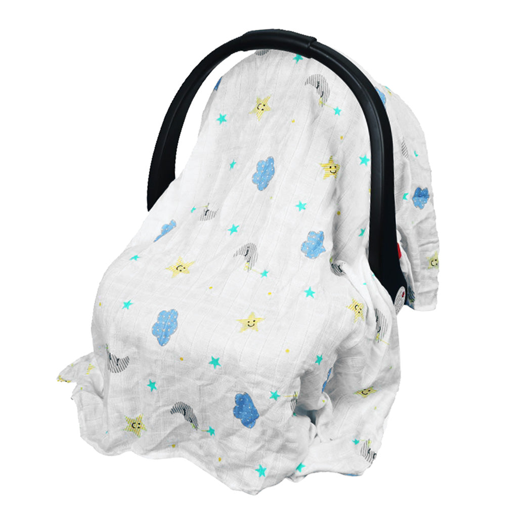 2 in 1 Carseat Canopy and Nursing Cover Up Cloud