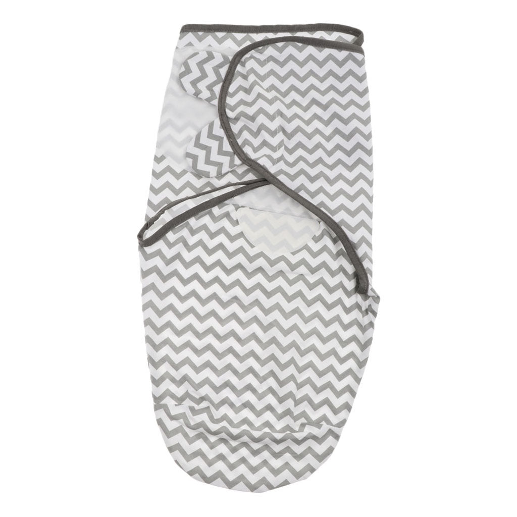 Infant Swaddle Wrap Newborn Baby Bedding Blanket Sleeping Bag Grey wave