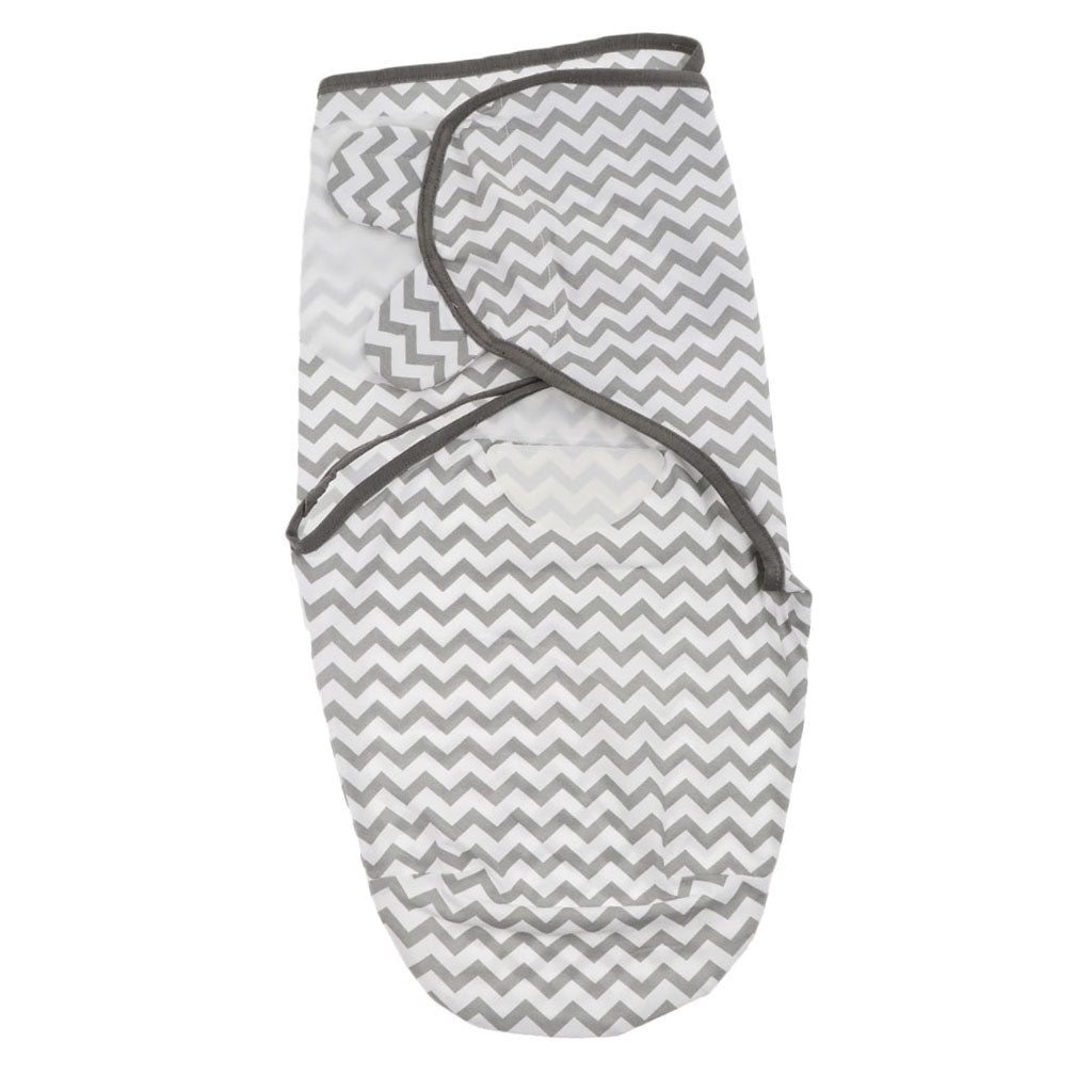 Infant Swaddle Wrap Newborn Baby Bedding Blanket Sleeping Bag Grey wave
