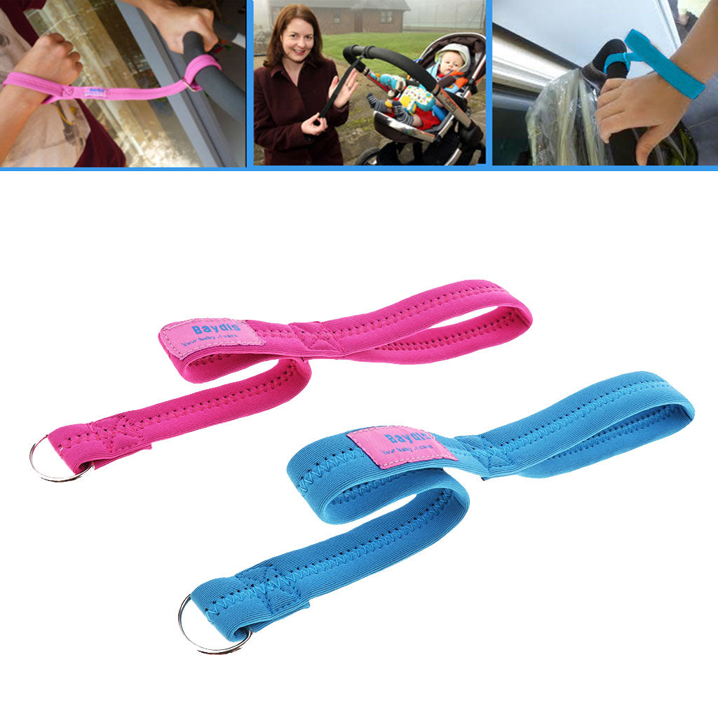 Baby Pram Buggy Safety Wrist Strap Belt Travel Accessory Tug Blue