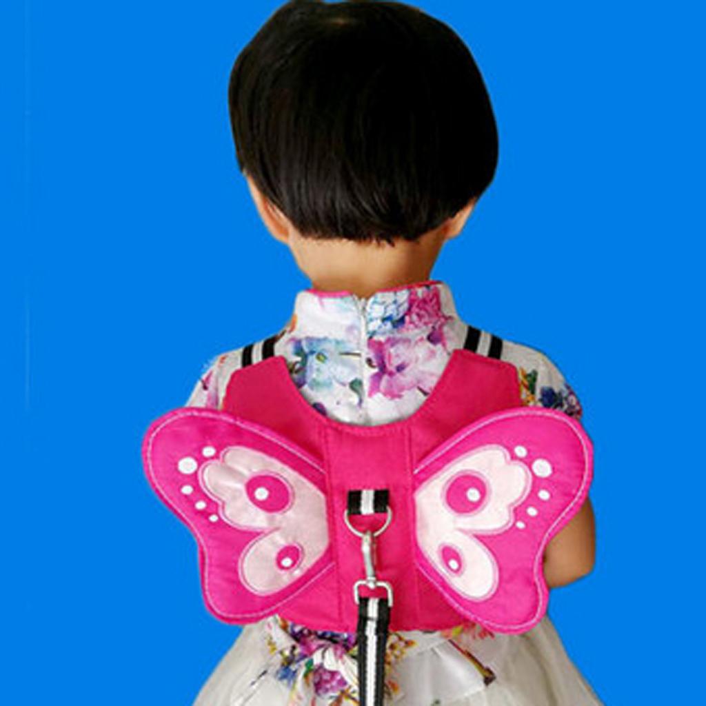 Baby Walking Safety Belt Harness with Leash Child Kid Assistant Strap Butterfly-Rose