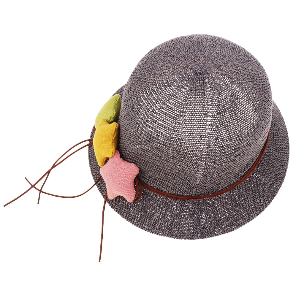 Baby Kid Toddler Boy Girl Sun Protection Bucket Cap Hat Gray