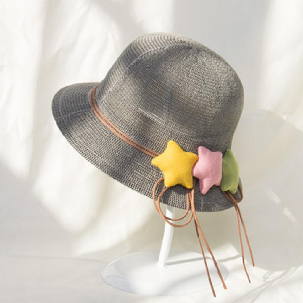Baby Kid Toddler Boy Girl Sun Protection Bucket Cap Hat Gray