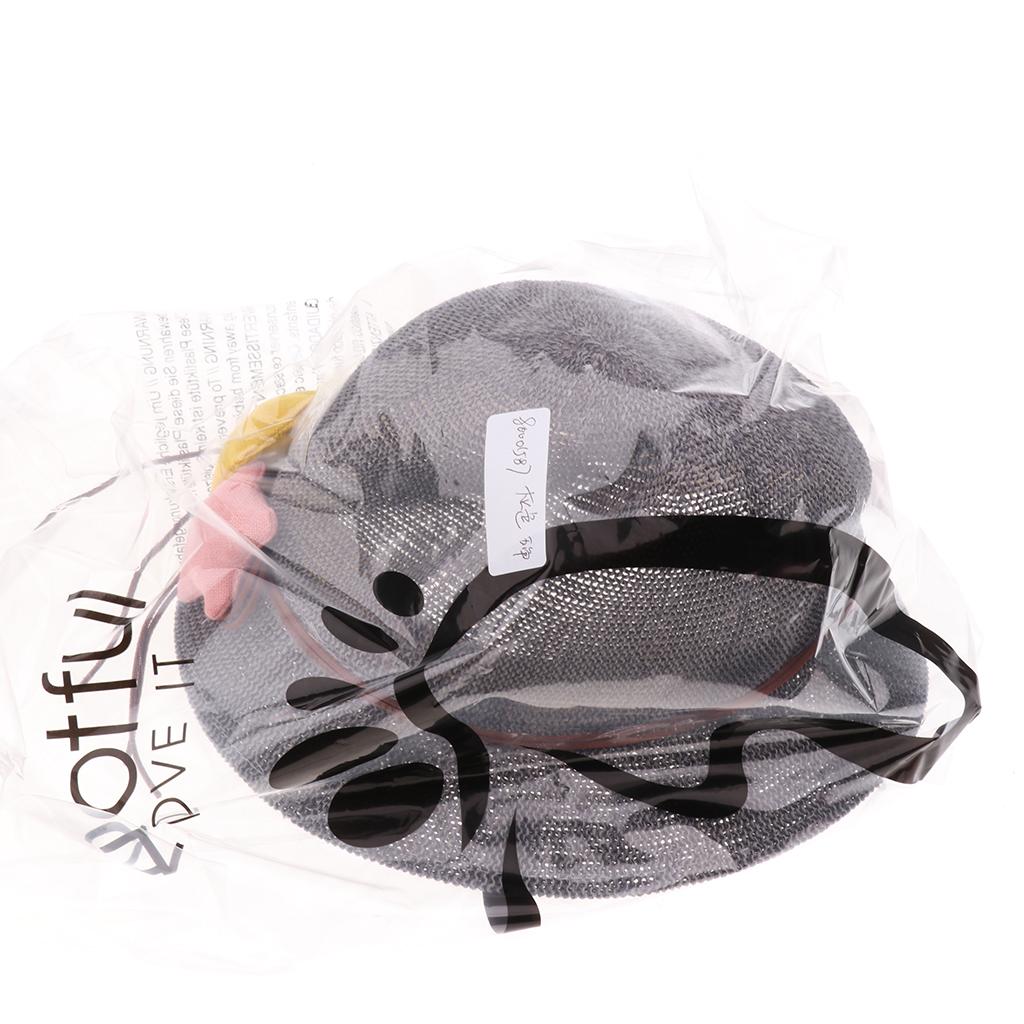 Baby Kid Toddler Boy Girl Sun Protection Bucket Cap Hat Gray