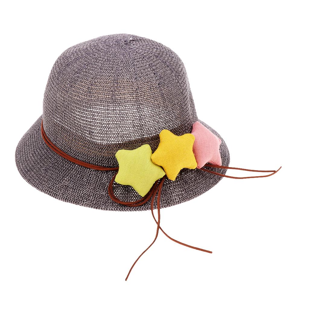 Baby Kid Toddler Boy Girl Sun Protection Bucket Cap Hat Gray