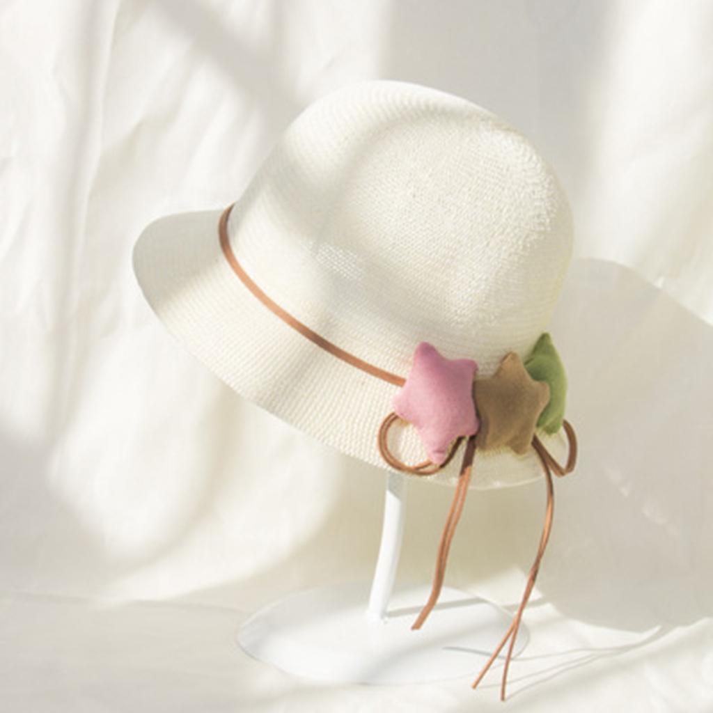 Baby Kid Toddler Boy Girl Sun Protection Bucket Cap Hat White