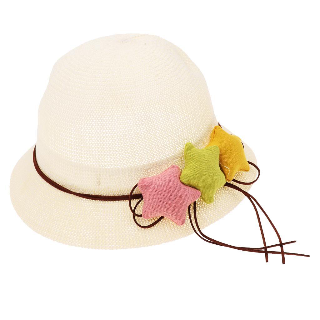 Baby Kid Toddler Boy Girl Sun Protection Bucket Cap Hat White