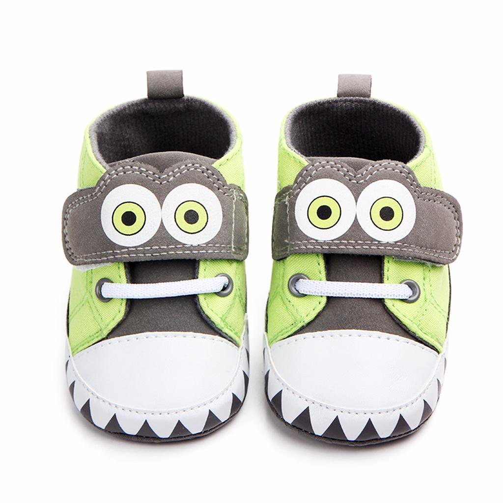 Baby Boys Girls Shoes Sneakers Crib Prewalker Trainers 12-18Months Green