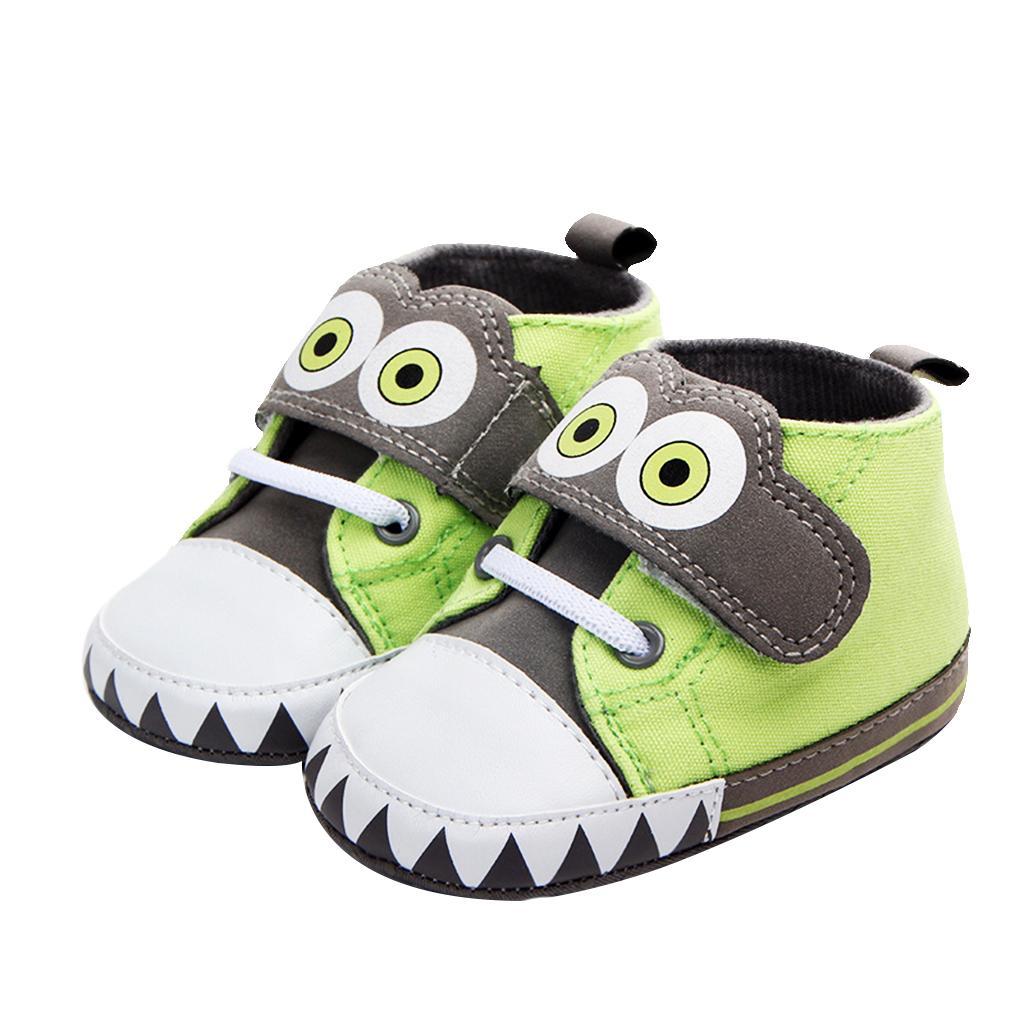 Baby Boys Girls Shoes Sneakers Crib Prewalker Trainers 12-18Months Green