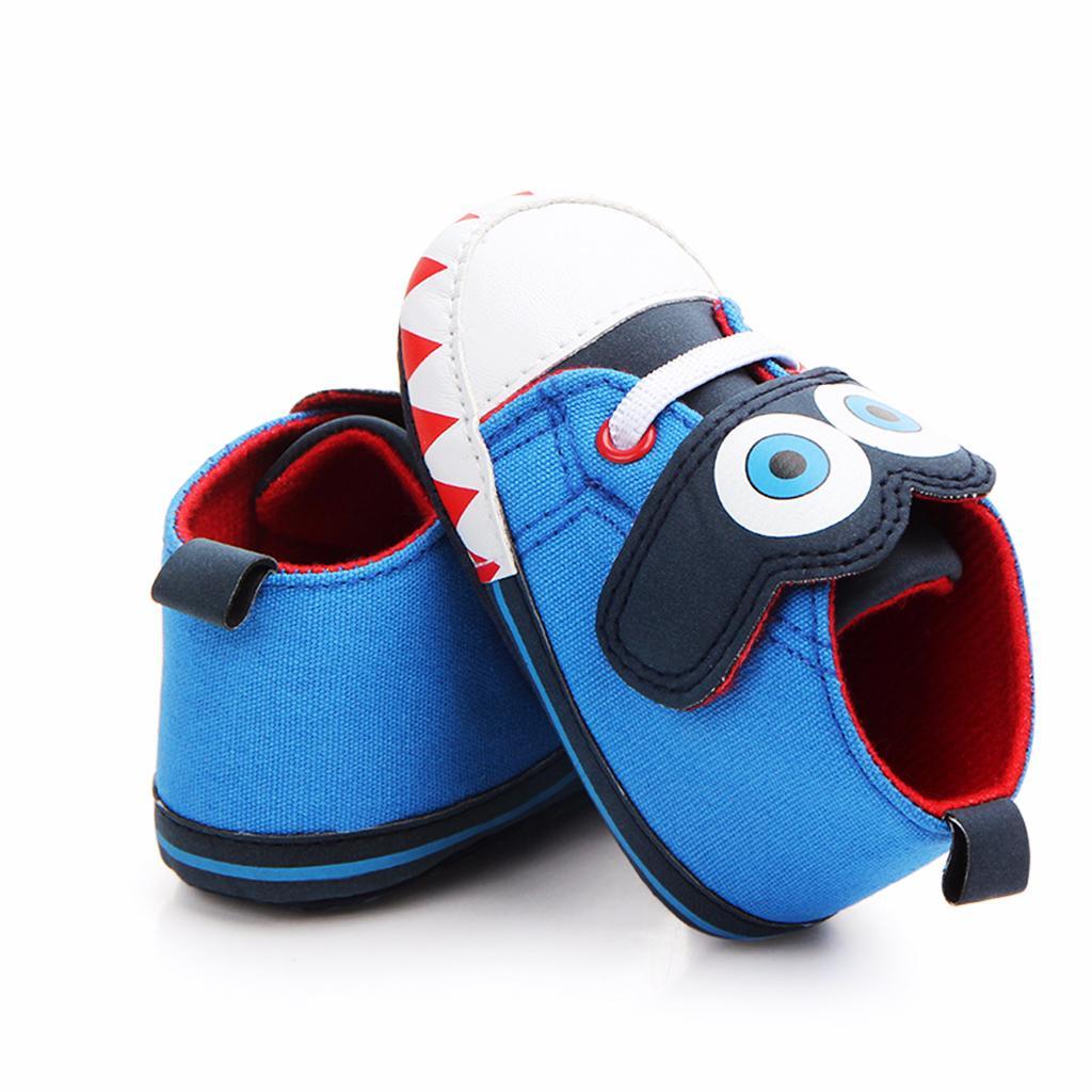 Baby Boys Girls Shoes Sneakers Crib Prewalker Trainers 0-6Months Blue