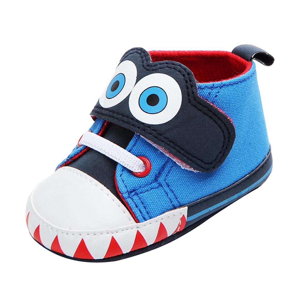 Baby Boys Girls Shoes Sneakers Crib Prewalker Trainers 0-6Months Blue