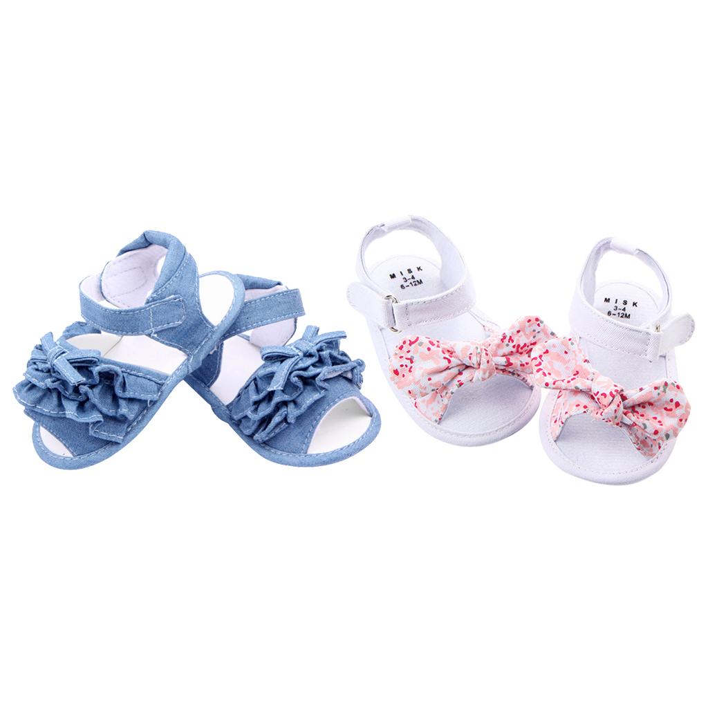 Baby Summer Shoes Sandals Anti-slip Soft Sole 0-18M 0-6Months Pink