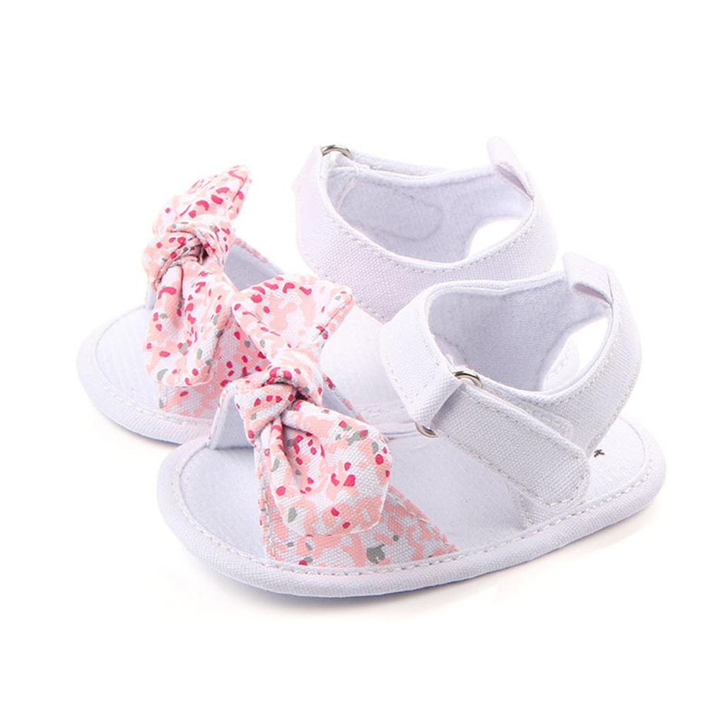 Baby Summer Shoes Sandals Anti-slip Soft Sole 0-18M 0-6Months Pink