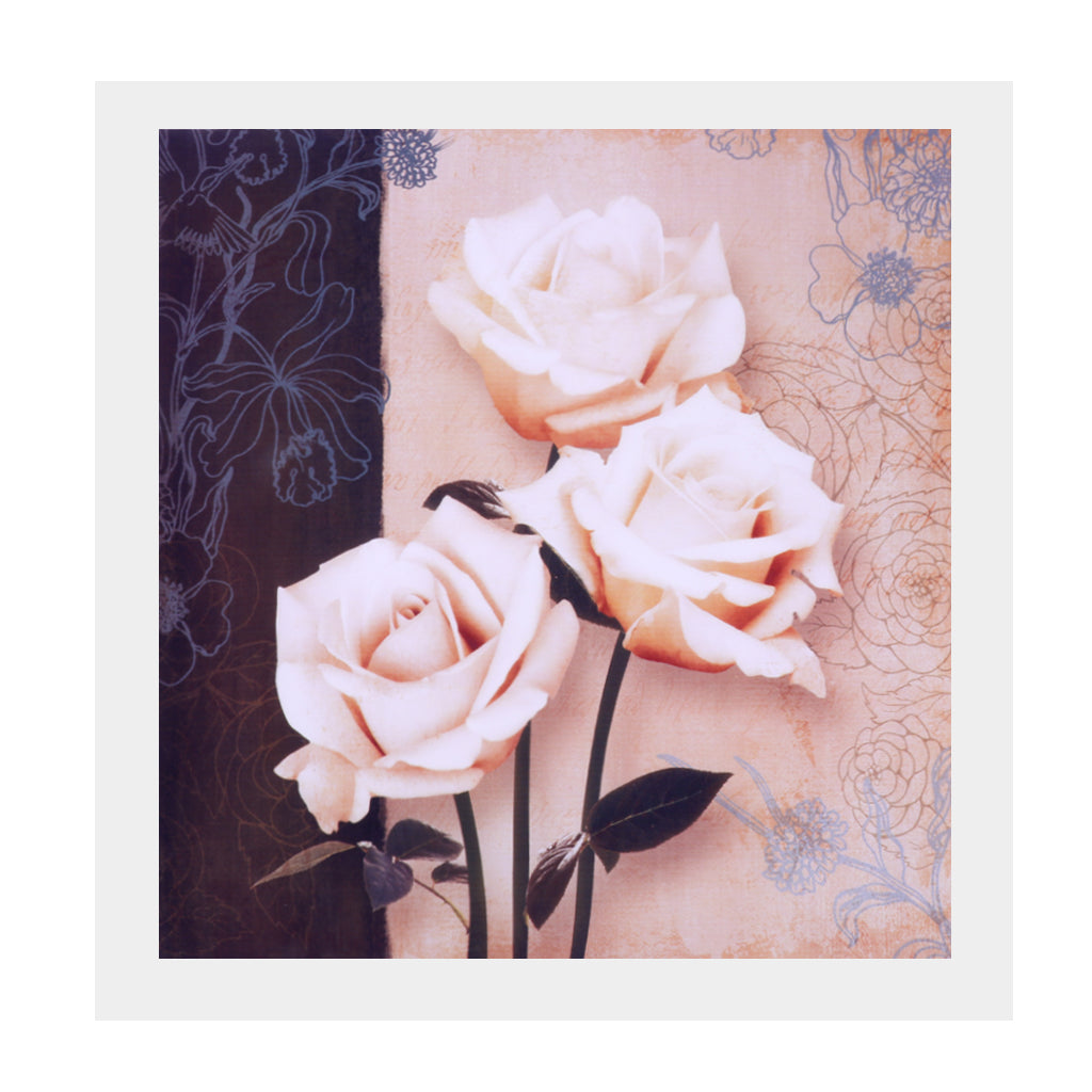 3 Panel Oil Print Painting on Canvas, Flower Blooming, Wall Artwork Pictre Painting for Living Room Bedroom Decor