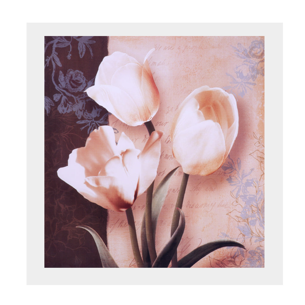 3 Panel Oil Print Painting on Canvas, Flower Blooming, Wall Artwork Pictre Painting for Living Room Bedroom Decor