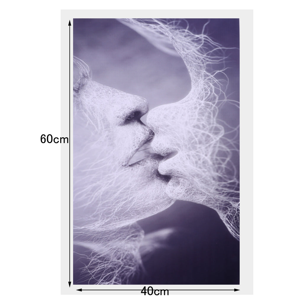 1 Panel Canvas Oil Painting Wall Decor Art Picture - Lover's Kiss 16x24 Inch