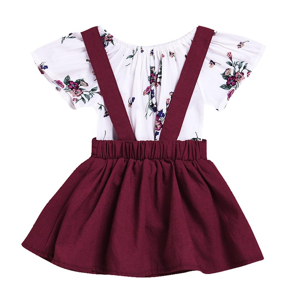 Toddler Baby Girls Romper Playsuit Tops+tutu Skirt Outfit Set Dress 0-6 Months Purple
