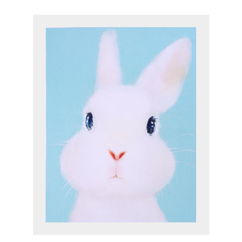 Cartoon Cute Pet Animal Painting on Canvas Frameless Oil Painting Rabbit