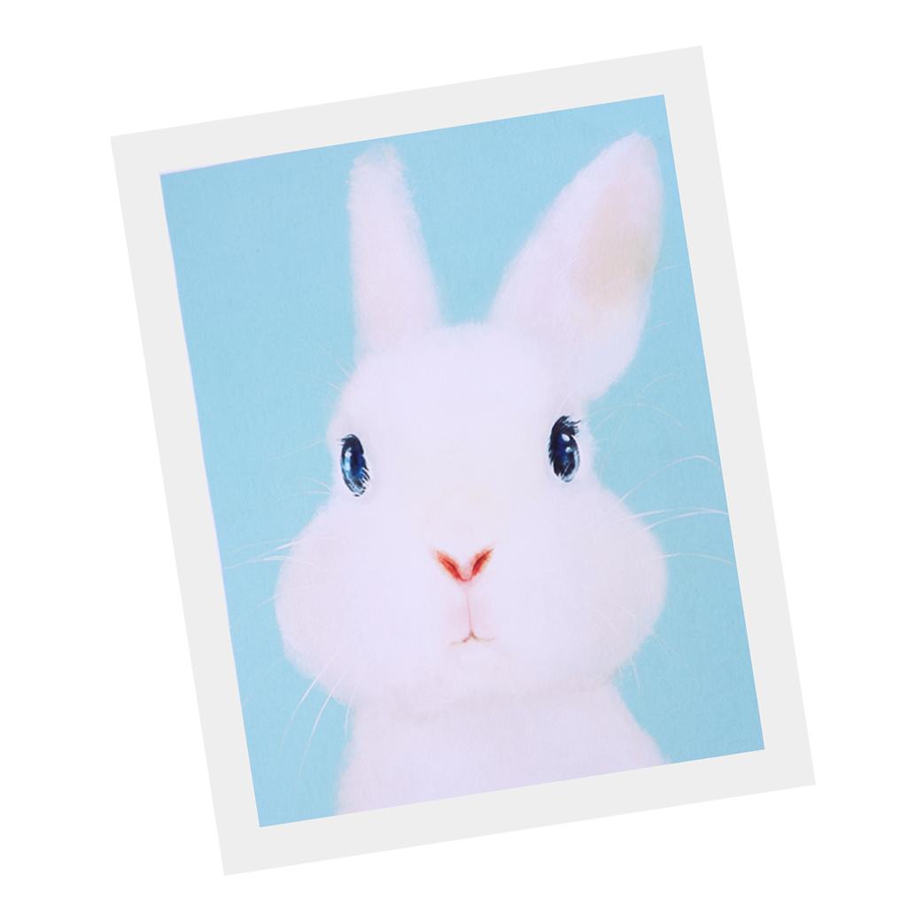 Cartoon Cute Pet Animal Painting on Canvas Frameless Oil Painting Rabbit