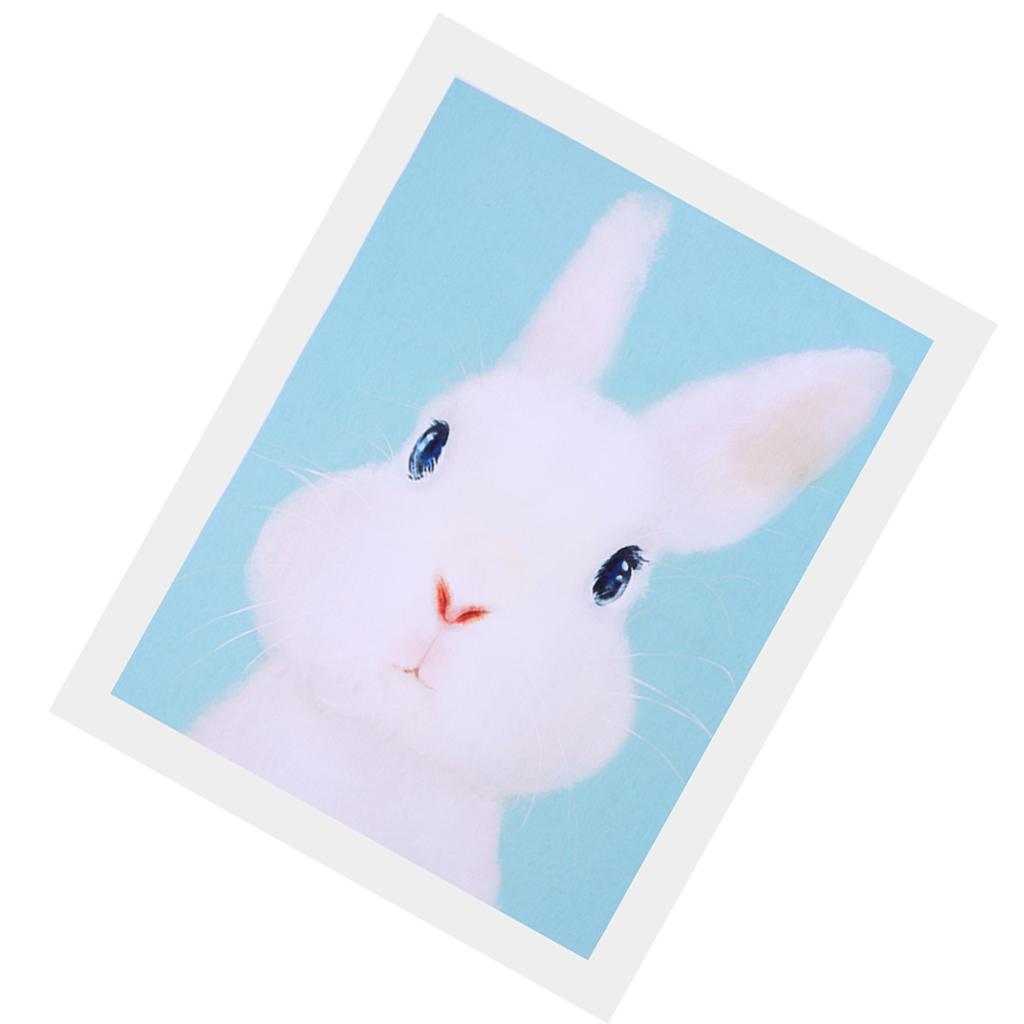 Cartoon Cute Pet Animal Painting on Canvas Frameless Oil Painting Rabbit