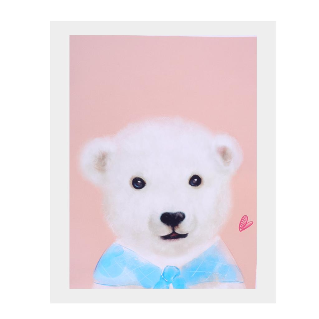 Cartoon Cute Pet Animal Painting on Canvas Frameless Oil Painting Bear