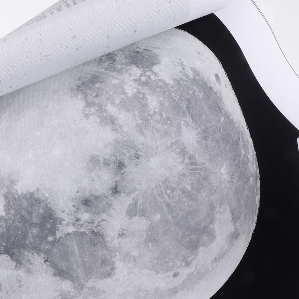 4pcs Modern Large Abstract Art Full Moon Space Black and White Pictures Canvas Oil Paintings for Home Office Decoration