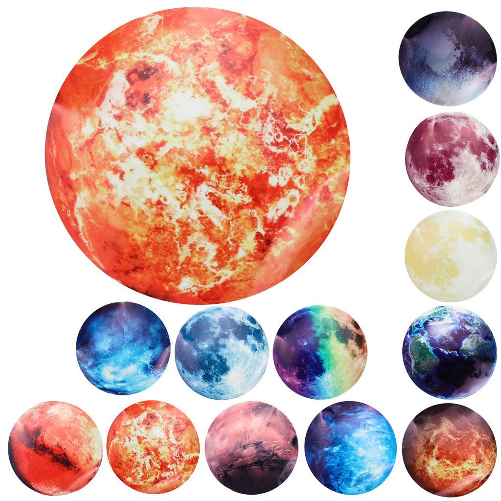 Glow In the Dark Luminous 3D Moon Sticker Vinyl Art Wall Decal Dia. 20cm_01