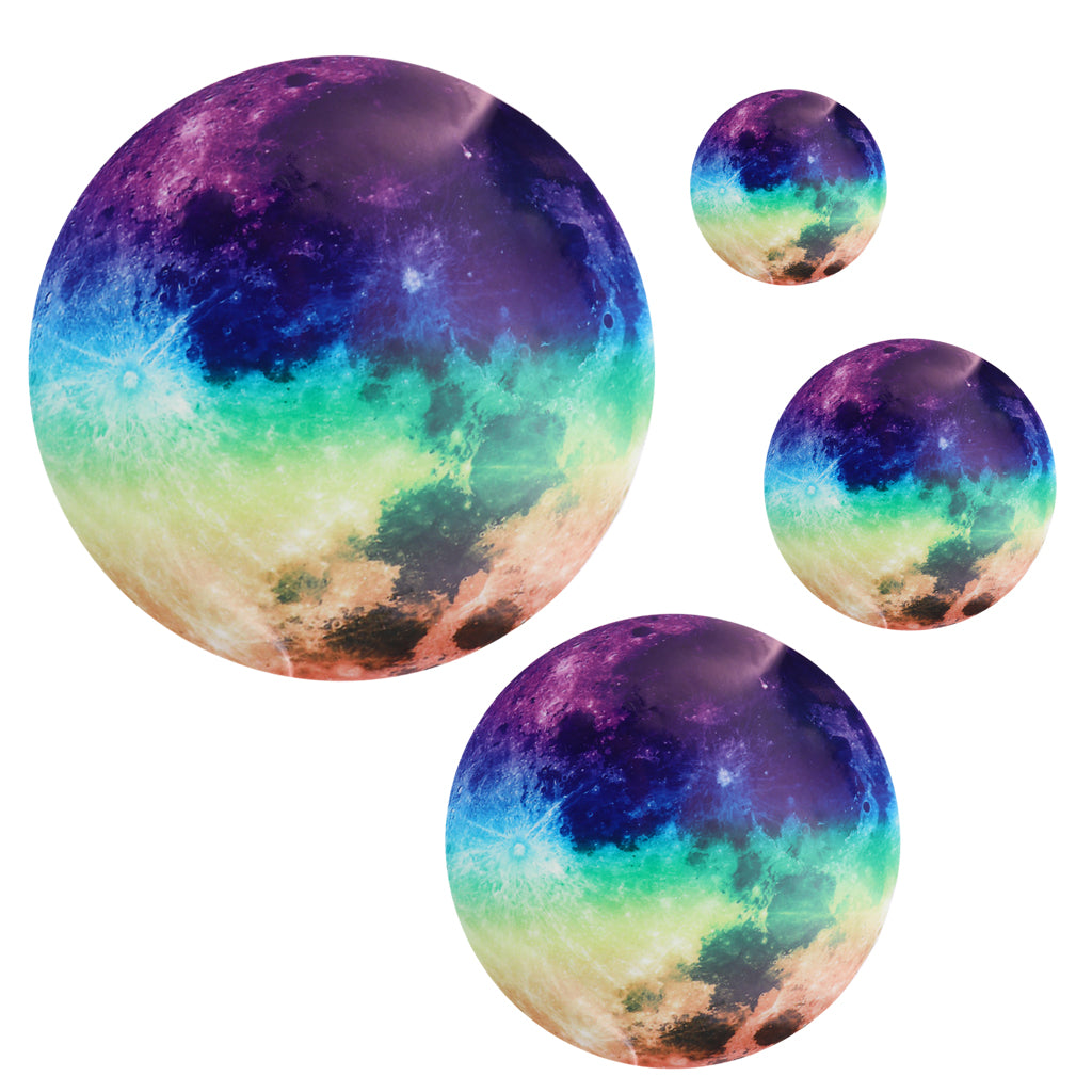 Glow In the Dark Luminous 3D Moon Sticker Vinyl Art Wall Decal Dia. 30cm_09