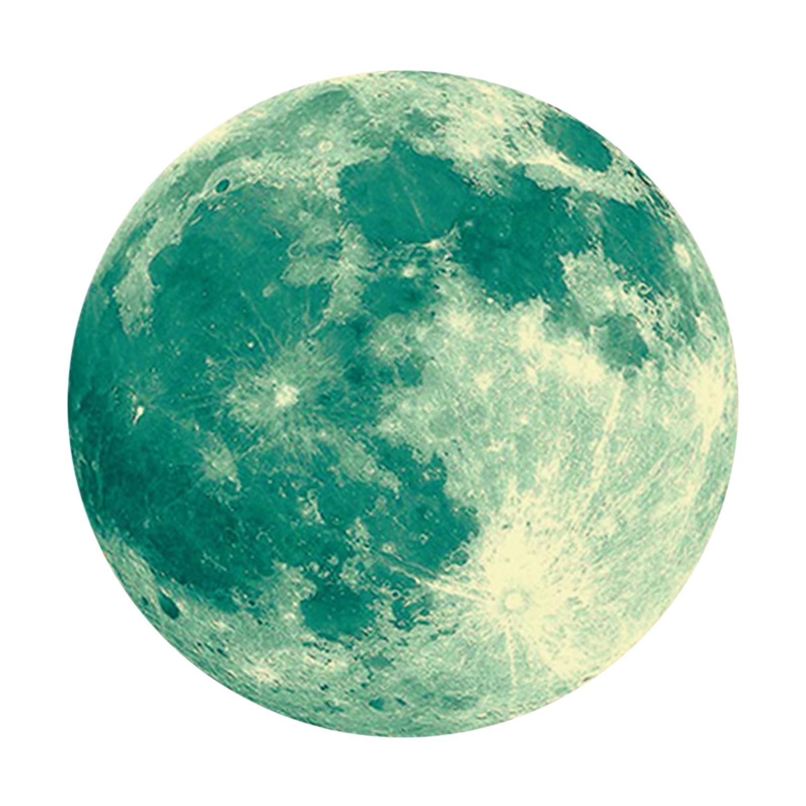 Glow In The Dark Moon Sticker Removable Fluorescent Wall Decal Mural YA011