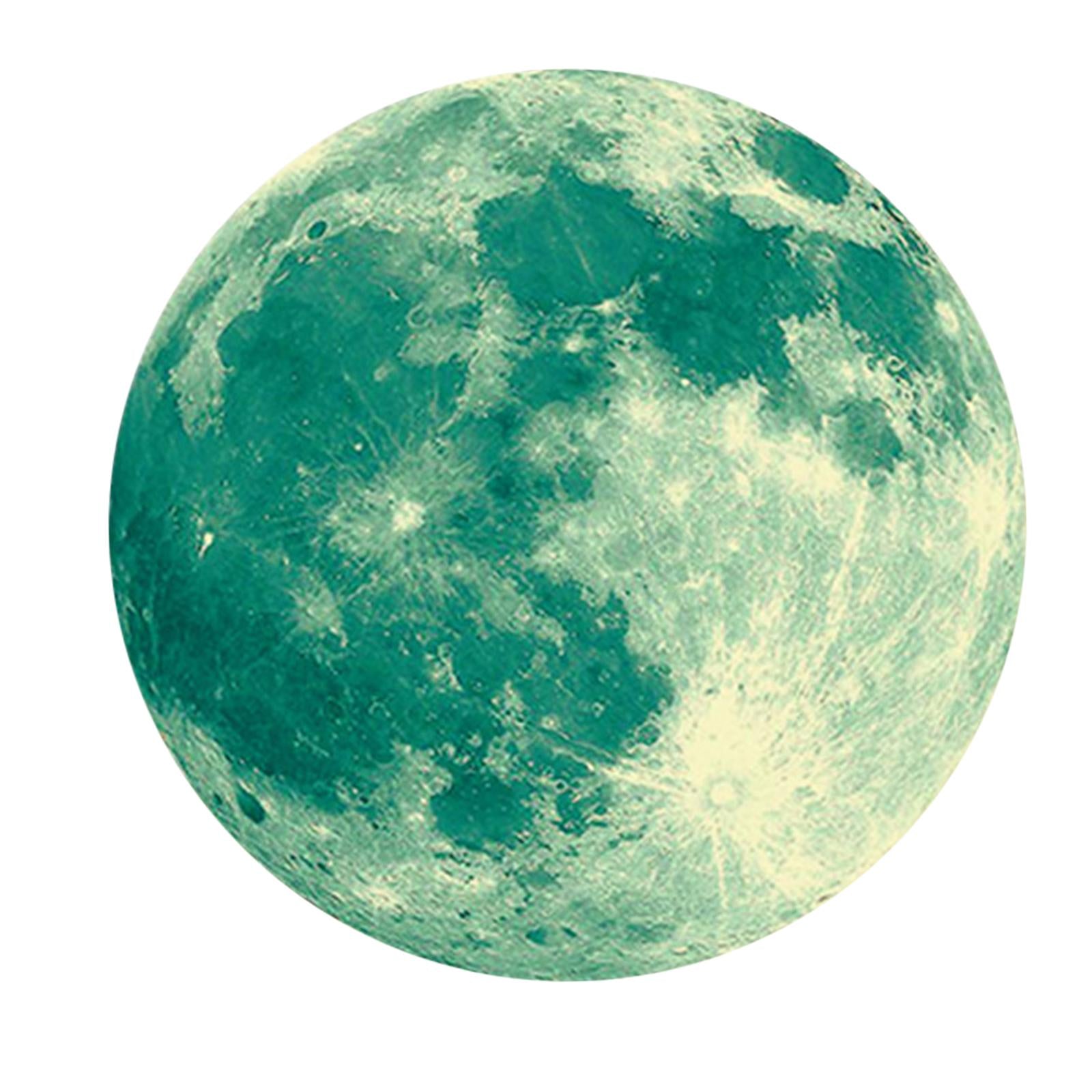 Glow In The Dark Moon Sticker Removable Fluorescent Wall Decal Mural YA011
