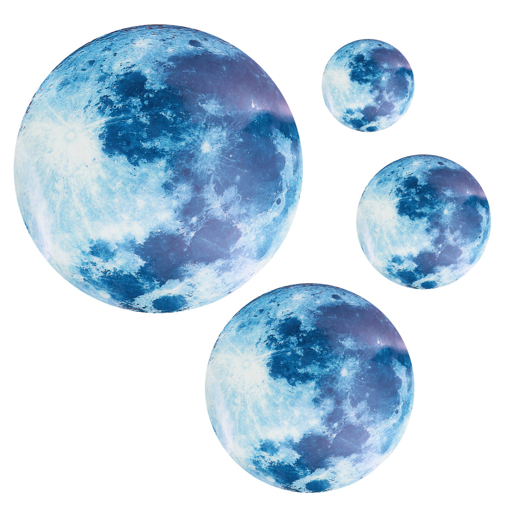 Glow In the Dark Luminous 3D Moon Sticker Vinyl Art Wall Decal Dia. 20cm_11